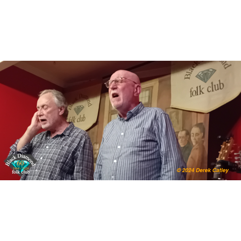 Mick Ryan and Pete Harris. 
60th birthday guests.